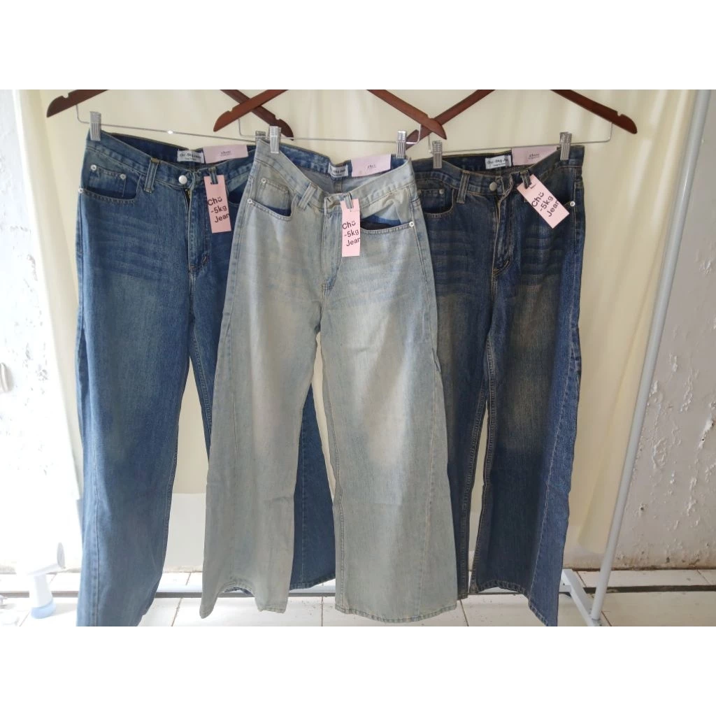 Celana jeans ala korea - jeans semi barrel
