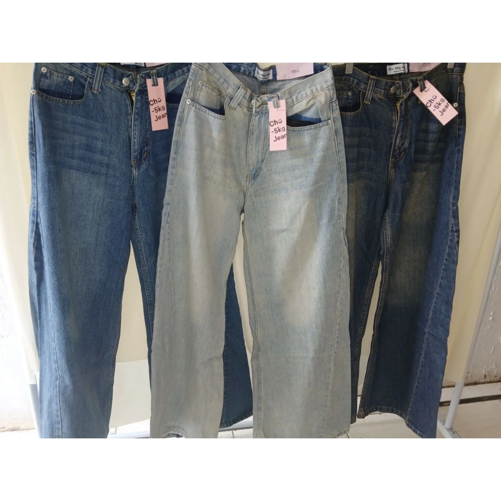 Celana jeans ala korea - jeans semi barrel - Gambar 2