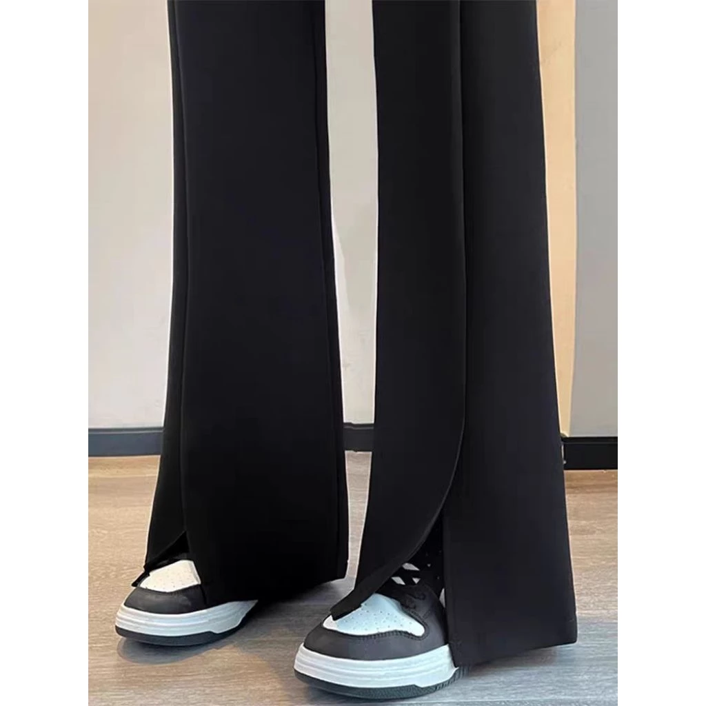 Celana Panjang Wanita Cutbray Belah Depan – High Waist Flare Pants Korean Style - Gambar 5
