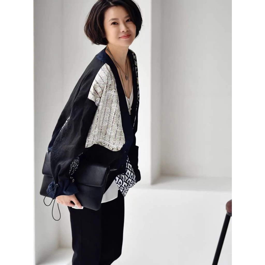 Cardigan Kimono Patchwork Premium – Outerwear Casual Korea - Gambar 2