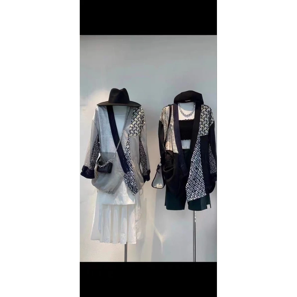 Cardigan Kimono Patchwork Premium – Outerwear Casual Korea - Gambar 3